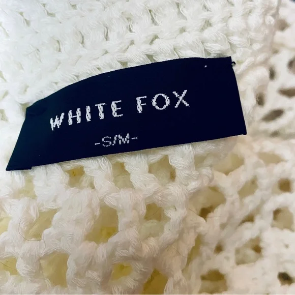 White Fox Boutique Crochet Skirt Fringe White Small Medium - Picture 7 of 10